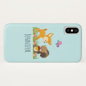 Coques Case-Mate iPhone Belle forêt Animaux Caricature Whimsical (Dos (Horizontal))