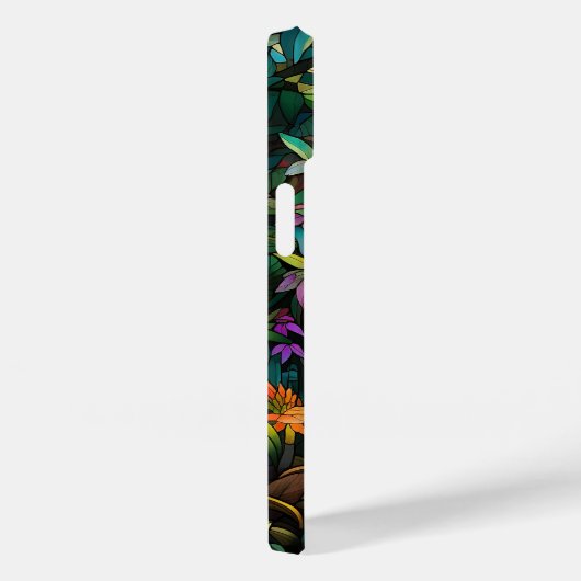 Coques Case-Mate iPhone Belle forêt tropicale en vitrail (Verso / Droite)