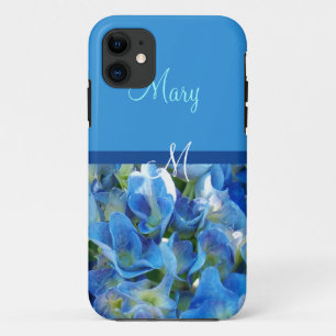 Coque Case-Mate Pour iPhone Belle housse de fleur d'hortensia bleu