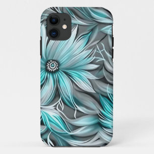 Case-Mate iPhone Case Belle impression florale bleu sarcelle
