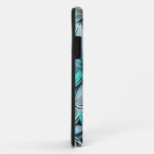 Coques Case-Mate iPhone Belle impression florale bleu sarcelle (Dos/Droite)