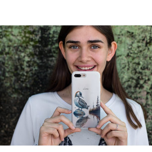 Case-Mate iPhone Case belle laine sur l'eau en aquarelle