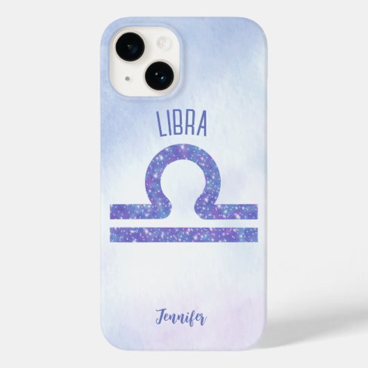 Coques Case-Mate iPhone Belle Libra Astrologie Signe Personnalisé Violet (Verso)