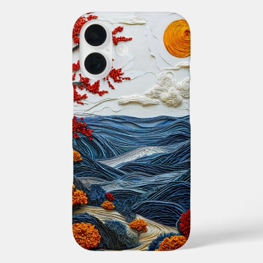 Coques Case-Mate iPhone Belle mer de papier art (Verso)