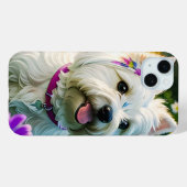 Coques Case-Mate iPhone Belle mignonne Westie Terrier Chien chiot deux (Verso (horizontal))