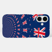 Coques Case-Mate iPhone Belle Nouvelle-Zélande Drapeau Art Design (Verso (horizontal))