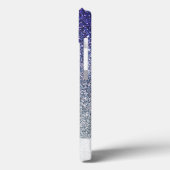 Coques Case-Mate iPhone Belle Parties scintillant bleu foncé violet Ombre  (Verso / Gauche)