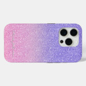 Coques Case-Mate iPhone Belle Parties scintillant rose violet Ombre (Verso (horizontal))