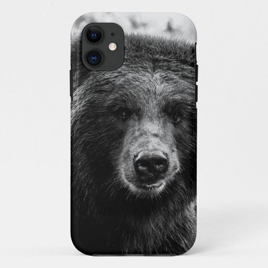 Coques Case-Mate iPhone Belle photo d'ours gris (Dos)