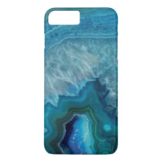 Coques Case-Mate iPhone Belle pierre bleue turquoise d'agate (Dos)