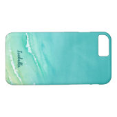 Coques Case-Mate iPhone Belle Plage Aqua Turquoise Aquarelle (Dos (Horizontal))
