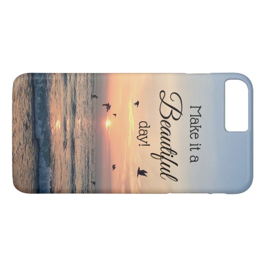 Coques Case-Mate iPhone Belle plage de lever de soleil de jour (Dos (Horizontal))