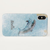 Coques Case-Mate iPhone Belle Plage Thème Jumping Dolphins Art (Dos (Horizontal))