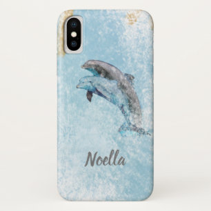 Coque Case-Mate Pour iPhone Belle Plage Thème Jumping Dolphins Art