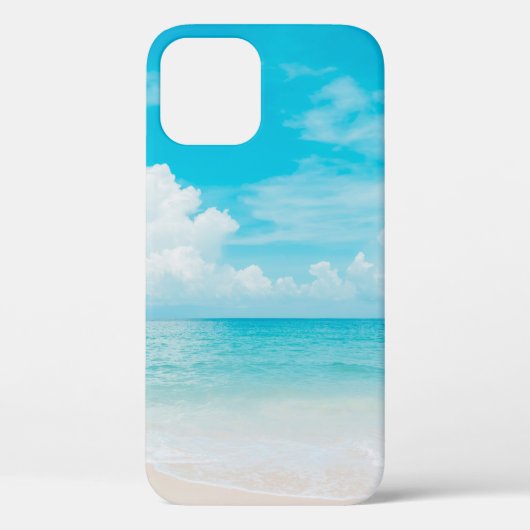 Coques Case-Mate iPhone Belle plage tropicale avec ciel bleu et c blanc (Verso)