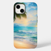 Coques Case-Mate iPhone Belle plage tropicale et palmiers Océan (Verso)