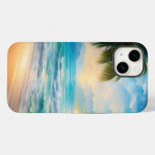 Coques Case-Mate iPhone Belle plage tropicale et palmiers Océan (Verso (horizontal))