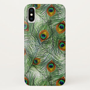 Coques Pour iPhone Belle plume verte de paon