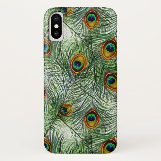 Coques Case-Mate iPhone Belle plume verte de paon (Dos)