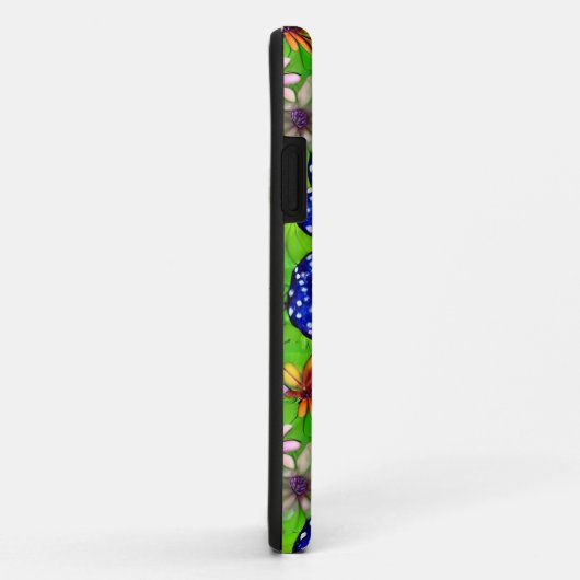 Coques Case-Mate iPhone Belle prairie à papillon pourpre (Dos/Droite)