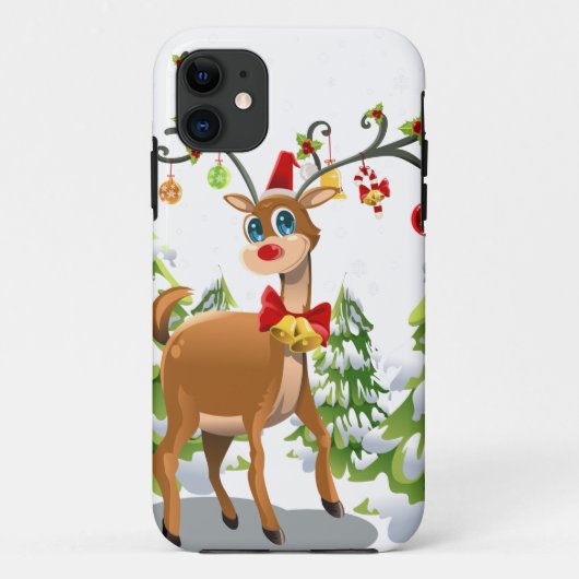 Coques Case-Mate iPhone Belle renne dans la neige (Dos)