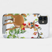 Coques Case-Mate iPhone Belle renne dans la neige (Dos (Horizontal))