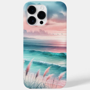 Coque Pour Pour iPhone 14 Pro Max Belle scène océanique en rose et bleu