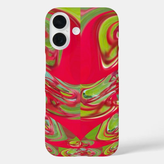 Coques Case-Mate iPhone Belle texture rouge et verte Couleur Art Abstrait (Verso)