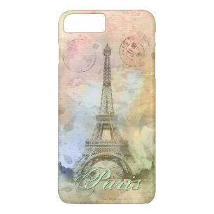 Coque iPhone 7 Plus Belle tour Eiffel vintage à la mode