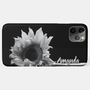 Case-Mate iPhone Case Belle tournesol personnalisé en noir et blanc
