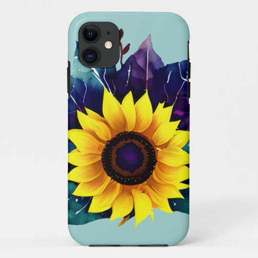 Coques Case-Mate iPhone Belle tournesol simple ouvert (Dos)