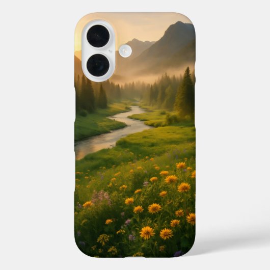 Coques Case-Mate iPhone Belle vallée au lever du soleil (Verso)