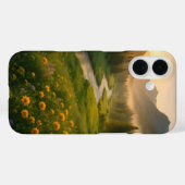 Coques Case-Mate iPhone Belle vallée au lever du soleil (Verso (horizontal))