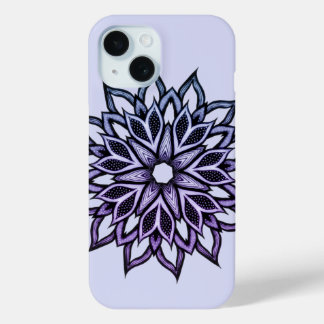 Coque Pour iPhone 15 Belle Violette Abstraite