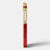 Coques Case-Mate iPhone Belles cloches de Noël dorées avec Bow rouge (Verso / Gauche)