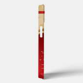 Coques Case-Mate iPhone Belles cloches de Noël dorées avec Bow rouge (Verso / Droite)