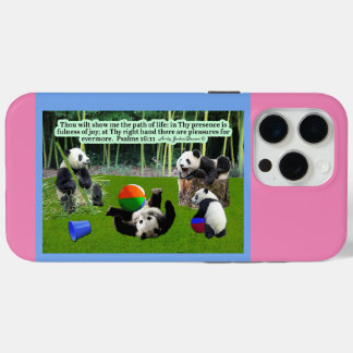 Coque iPhone 15 Pro Max Belles Écritures Panda Psaumes 16:11