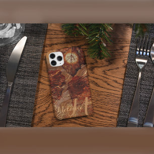 Coque Pour iPhone 14 Plus Belles feuilles d'automne Nom personnalisé