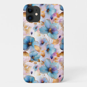 Case-Mate iPhone Case Belles fleurs bleues Alcool Encre Pastel