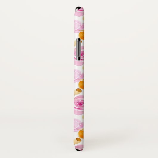 Coques Case-Mate iPhone Belles Fleurs Roses (Dos/Droite)