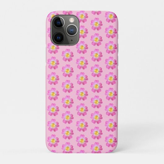 Coques Case-Mate iPhone Belles fleurs roses sur fond rose clair (Dos)