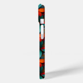 Coques Case-Mate iPhone Belles fleurs Turquoises, orange et blanches (Verso / Gauche)