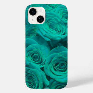 Coque Pour iPhone 14 Belles fleurs turquoises roses turquoises
