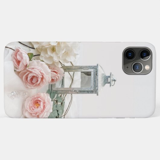Coques Case-Mate iPhone Belles pivoines roses et hydrangées blanches (Dos (Horizontal))