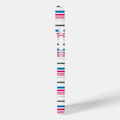 Coques Case-Mate iPhone Belles rayures blanches bleues (Verso / Gauche)