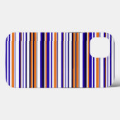 Coques Case-Mate iPhone Belles rayures bleues orange (Verso (horizontal))