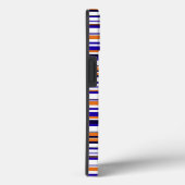 Coques Case-Mate iPhone Belles rayures bleues orange (Verso / Droite)
