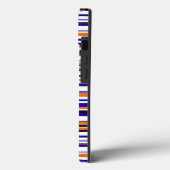 Coques Case-Mate iPhone Belles rayures bleues orange (Verso / Gauche)