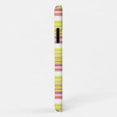 Coques Case-Mate iPhone Belles rayures jaunes blanches (Dos/Droite)