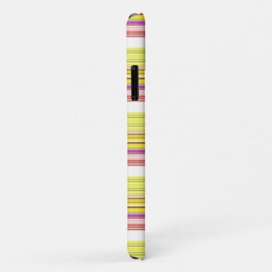 Coques Case-Mate iPhone Belles rayures jaunes blanches (Dos/Droite)